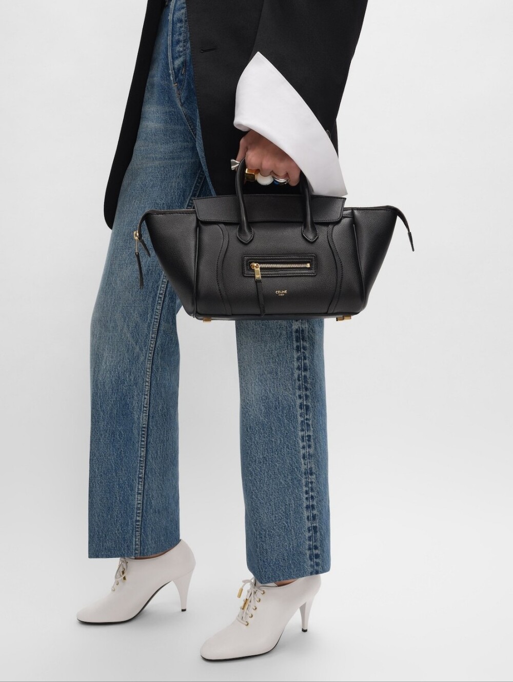 Brand NEW!! CELINE LITTLE LUGGAGE IN GRAINED CALFSKIN Black MSRP $3990 USD W/COA - Picture 7 of 16